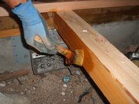 床下の材料には防蟻処理を施工。一番大事なのは床下をしっかりと換気することです。