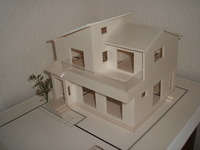 建築模型です。イメージし易いように作成させて頂きました。